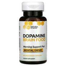 Natural Stacks, Поддержка дофамина, Dopamine Brain Food, 60 ка...