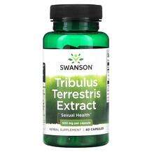 Swanson, Tribulus Terrestris Extract 500 mg, Трибулус, 60 капсул