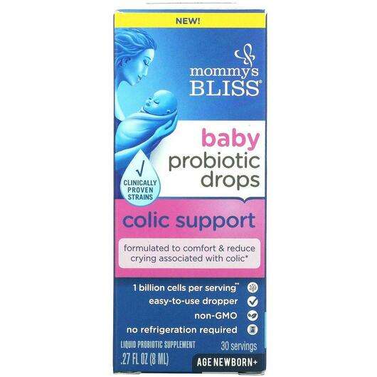 Основне фото товара Mommy's Bliss, Baby Probiotic Drops Colic Support Age Newborn ...