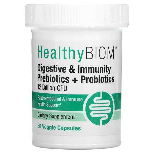 Основне фото товара HealthyBiom, Digestive & Immunity Pre + Pro, Ферменти, 30 ...
