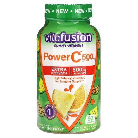 Основне фото товара Gummy Vitamins Power C Extra Strength Tropical Citrus 125 mg, ...