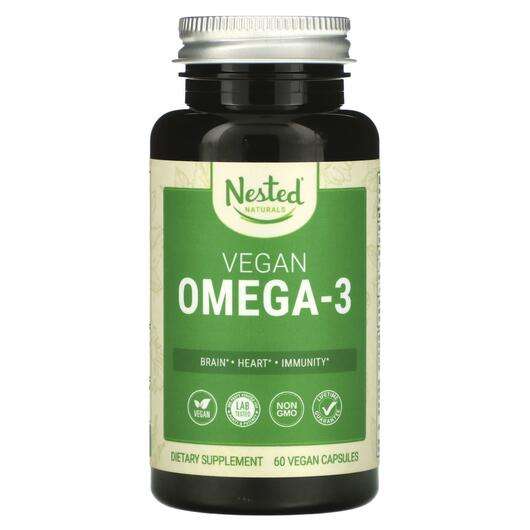 Vegan Omega-3, Веганська Омега-3 з водоростей, 60 капсул