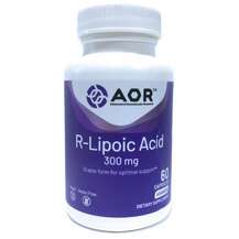 AOR, R-Липоевая кислота, R Lipoic Acid 300 mg, 60 капсул