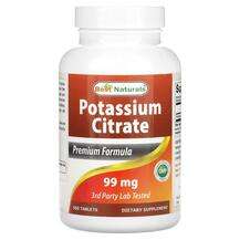 Best Naturals, Калий, Potassium Citrate 99 mg, 500 таблеток