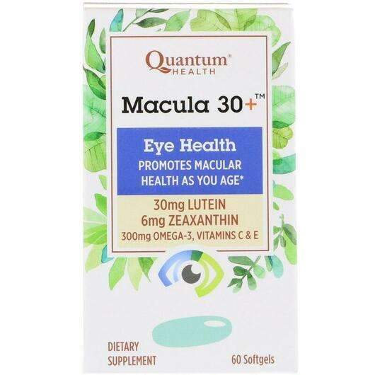 Macula 30+ Eye Health 60, Підтримка здоров'я зору, 60 капсул