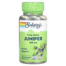 Solaray, True Herbs Juniper 450 mg, Ягоди ялівцю, 100 капсул