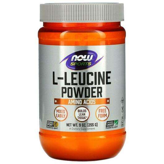 Основне фото товара Now, L-Leucine Powder, L-Лейцин в порошку, 255 г