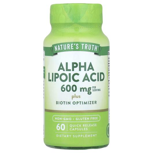 Основное фото товара Альфа-липоевая кислота, Alpha Lipoic Acid, 60 капсул