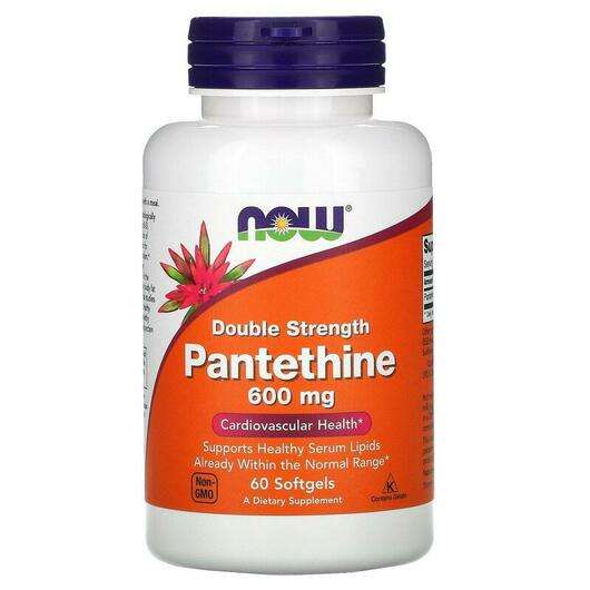 Основне фото товара Now, Pantethine 600 mg, Пантетін 600 мг, 60 капсул