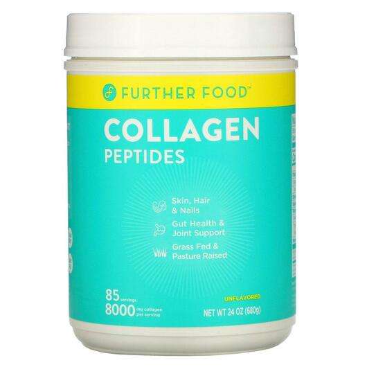 Основне фото товара Further Food, Collagen Peptides Unflavored 8000 mg, Колагенові...