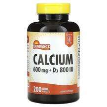 Sundance Vitamins, Кальций, Calcium + D3, 200 Coated капсул