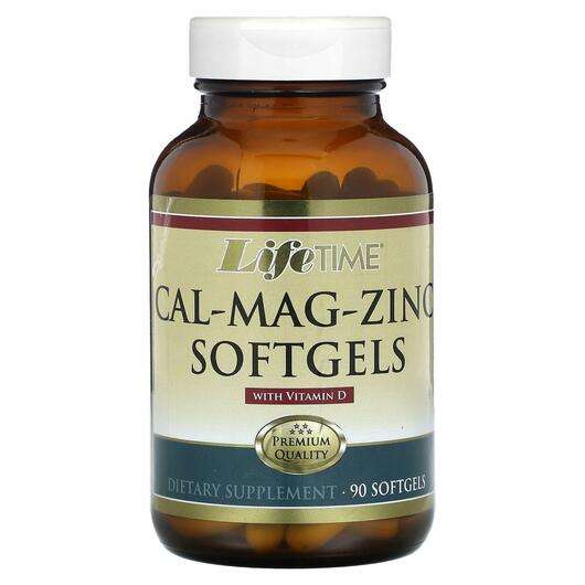 Основне фото товара LifeTime, Cal-Mag-Zinc with Vitamin D, Вітамін D, 90 капсул