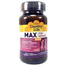 Country Life, Max for Women Multivitamins Complex With Iron, 1...