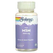 Solaray, Pure MSM 1000 mg, 60 Capsules