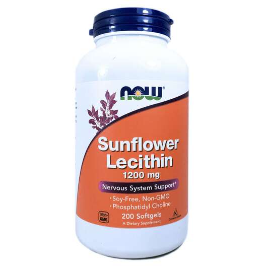 Sunflower Lecithin 1200 mg, Лецитин з соняшнику, 200 капсул