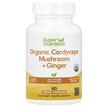 Фото товару Organic Cordyceps Mushroom + Ginger, Гриби Кордицепс, 60 капсул