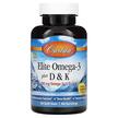 Carlson, Рыбий жир Омега-3, Elite Omega-3 Plus D & K, 60 к...