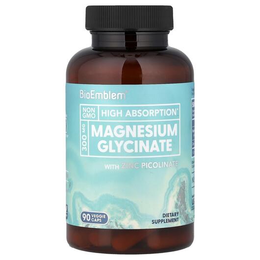 Основне фото товара Magnesium Glycinate with Zinc Picolinate, Гліцинат магнію, 90 кап