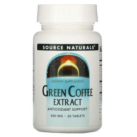 Основне фото товара Source Naturals, Green Coffee Extract 500 mg, Зелена Кава 500 ...