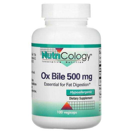 Ox Bile 500 mg, Жовчні кислоти 500 мг, 100 капсул