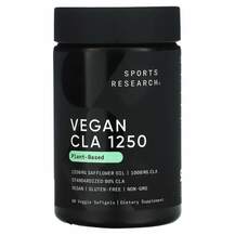 Sports Research, CLA 1250 Plant Based 1250 mg, Лінолева кислот...