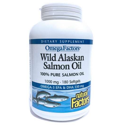 Wild Alaskan Salmon Oil 1000 mg, Олія з дикого лосося, 180 капсул