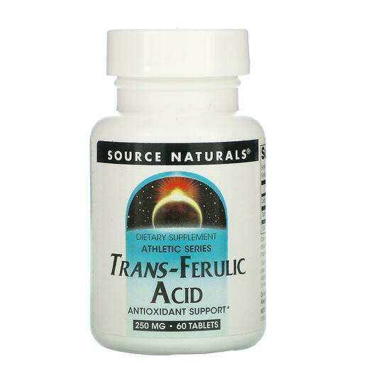 Основне фото товара Source Naturals, Trans-Ferulic Acid 250 mg 60, Транс-феруловая...
