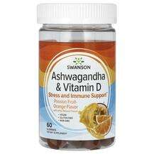 Swanson, Ashwagandha & Vitamin D Passion Fruit-Orange, Ашв...