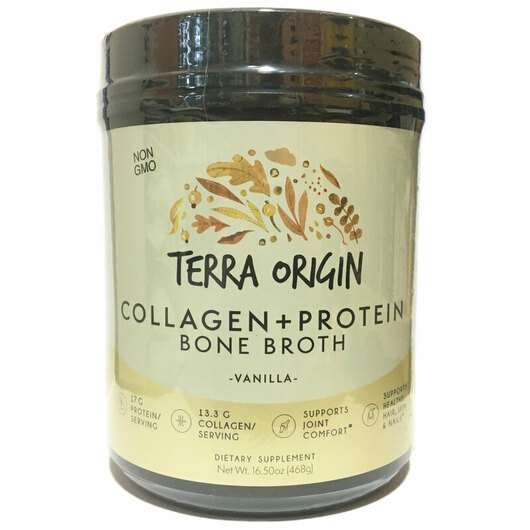 Collagen + Protein Bone Broth Vanilla, Колаген для суглобів, 518 г
