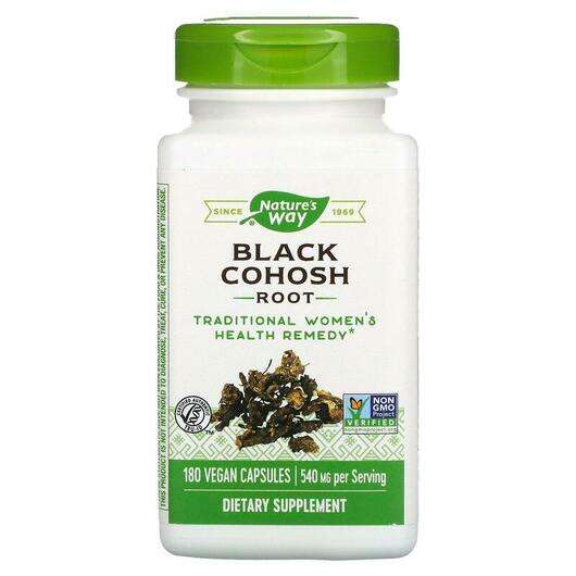 Black Cohosh Root, Чорний кохош 540 мг Корінь, 180 капсул