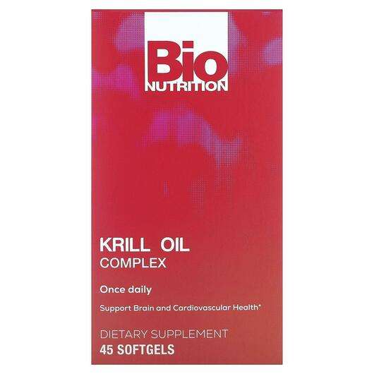 Основне фото товара Bio Nutrition, Krill Oil Complex, Олія Антарктичного Кріля, 45...