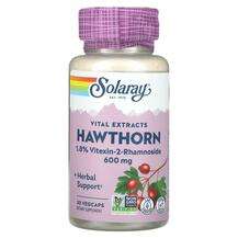 Solaray, Vital Extracts Hawthorn 600 mg, Глід, 30 капсул