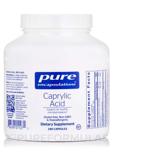 Основне фото товара Pure Encapsulations, Caprylic Acid, Каприлова кислота, 240 капсул