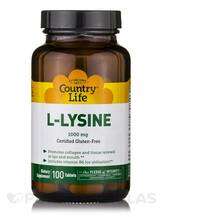 Country Life, L-Lysine 1000 mg with B-6, L-Лізин, 100 таблеток