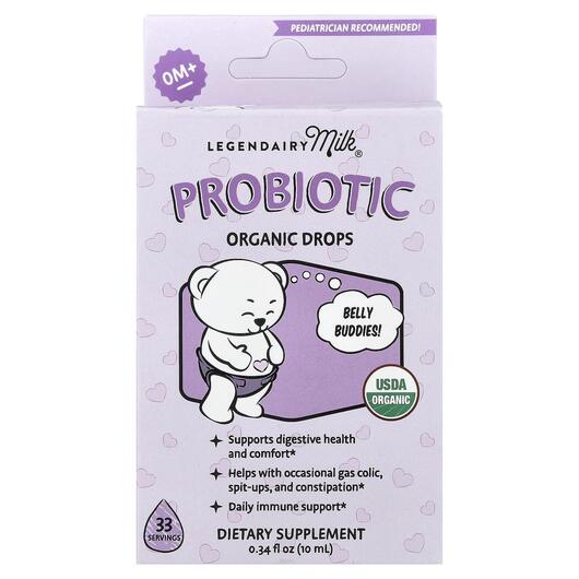 Основное фото товара Пробиотики, Probiotic Organic Drop 0+ Months, 10 мл