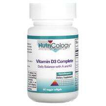 Nutricology, Vitamin D3 Complete, Вітамін D, 60 капсул