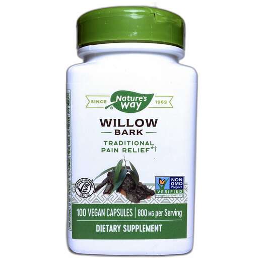 Основное фото товара Nature's Way, Кора Белой Ивы 400 мг, Willow Bark 400 mg, 100 к...