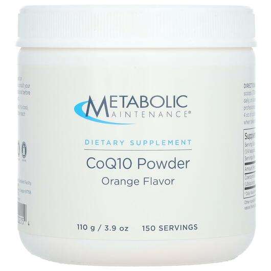 Основное фото товара Metabolic Maintenance, Коэнзим Q10, CoQ10 Powder Orange, 110 г