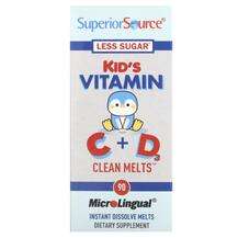 Superior Source, Kid's Vitamin C + D Clean Melts, Вітамін C, 9...