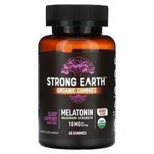 Мелатонин, Strong Earth Organic Gummies Melatonin Maximum Stre...