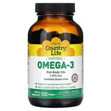 Natural Omega-3 1000 mg Омега 3 Country Life