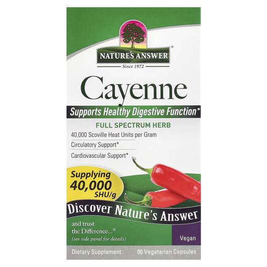 Основне фото товара Cayenne Capsicum Annuum, Перець каєнський, 90 капсул