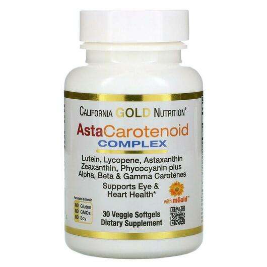 AstaCartenoid Complex, Лютеин Ликопин Астаксантин, 30 капсул