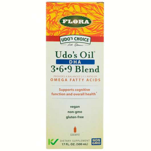 Udo's Oil DHA 3·6·9, Омега 3-6-9, 500 мл
