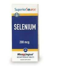 Superior Source, Selenium 200 mcg, Селен, 60 MicroLingual®...