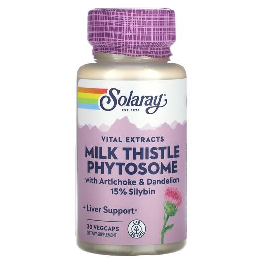 Основное фото товара Расторопша, Vital Extracts Milk Thistle Phytosome, 30 Vegcaps