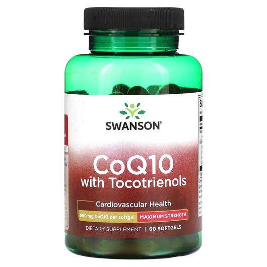 Основное фото товара Swanson, Токотриенолы, CoQ10 with Tocotrienols 600 mg, 60 капсул