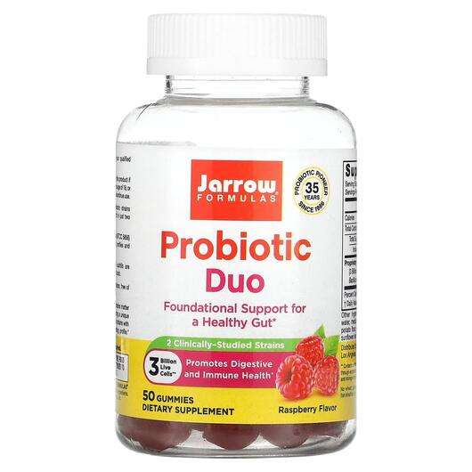 Основное фото товара Jarrow Formulas, Пробиотики, Probiotic Duo Raspberry 3 Billion...