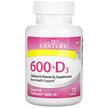 Фото товару 21st Century, Calcium 600 + Vitamin D3, Кальцій, 75 таблеток