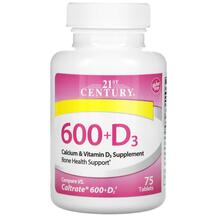 Кальцій Calcium 600 + Vitamin D3 21st Century